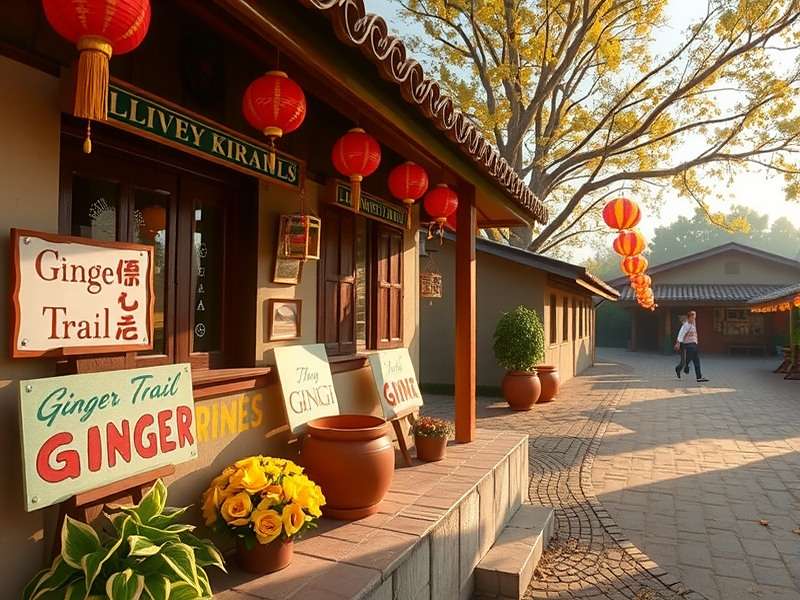 Ginger Trail - Village Environment Ginger Trail Village Scene